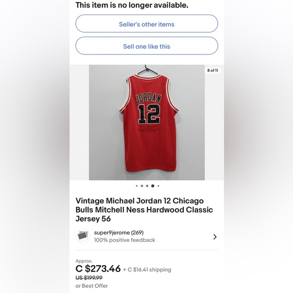 Michael Jordan Mitchell & Ness Hardwood Classic Jersey - Picture 5 of 5